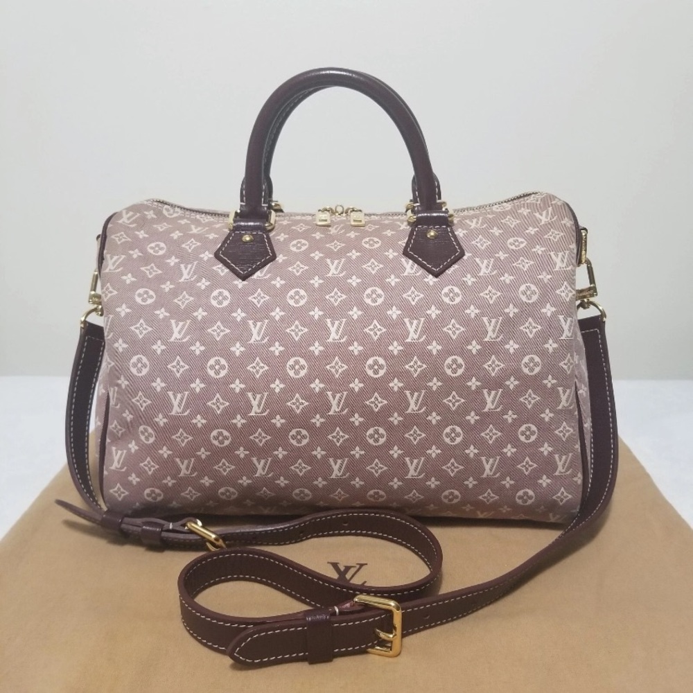 Louis Vuitton Burgundy Idylle Speedy Bandolier 30 Monogram Bag - Picture 3 of 15